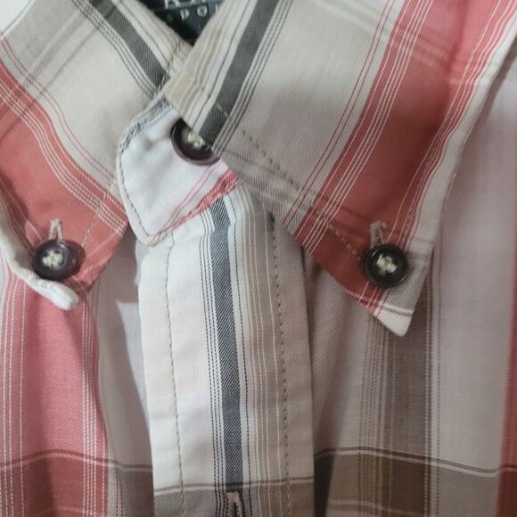 Vintage 60s Knights Sportswear Plaid Button Down Shirt Men’s Large Cowboy Retro - Picture 8 of 9